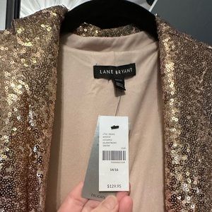 LANE BRYANT GOLD SEQUIN DUSTER NWT